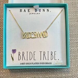 Rae Dunn 14 KT Gold Plated Bridesmaid Necklace Elegant Jewelry